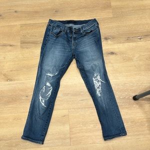 J brand distressed straight jeans